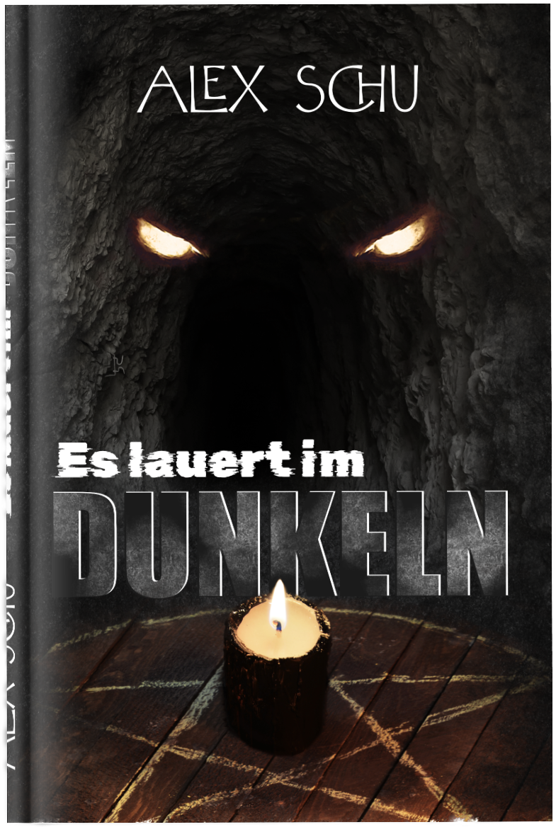 Buchcover: Es lauert im Dunkeln von Alex Schu – Horrorroman